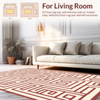 Abstract Geometric Maze Pattern Rug