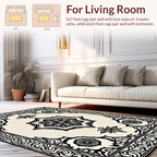 Intricate Vintage Geometric Flower Pattern Rug