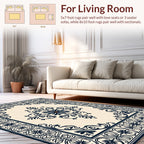 Ornate Floral Scrollwork Area Rug