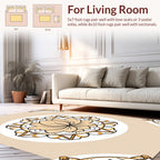 Floral Mandala Geometric Pattern Rug