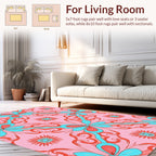 Psychedelic Floral Swirl Pattern Rug