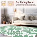 Green Leafy Fractal Pattern Rug