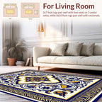 Intricate Floral Medallion Pattern Rug