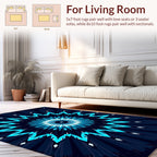 Radiant Sunburst Geometric Pattern Rug
