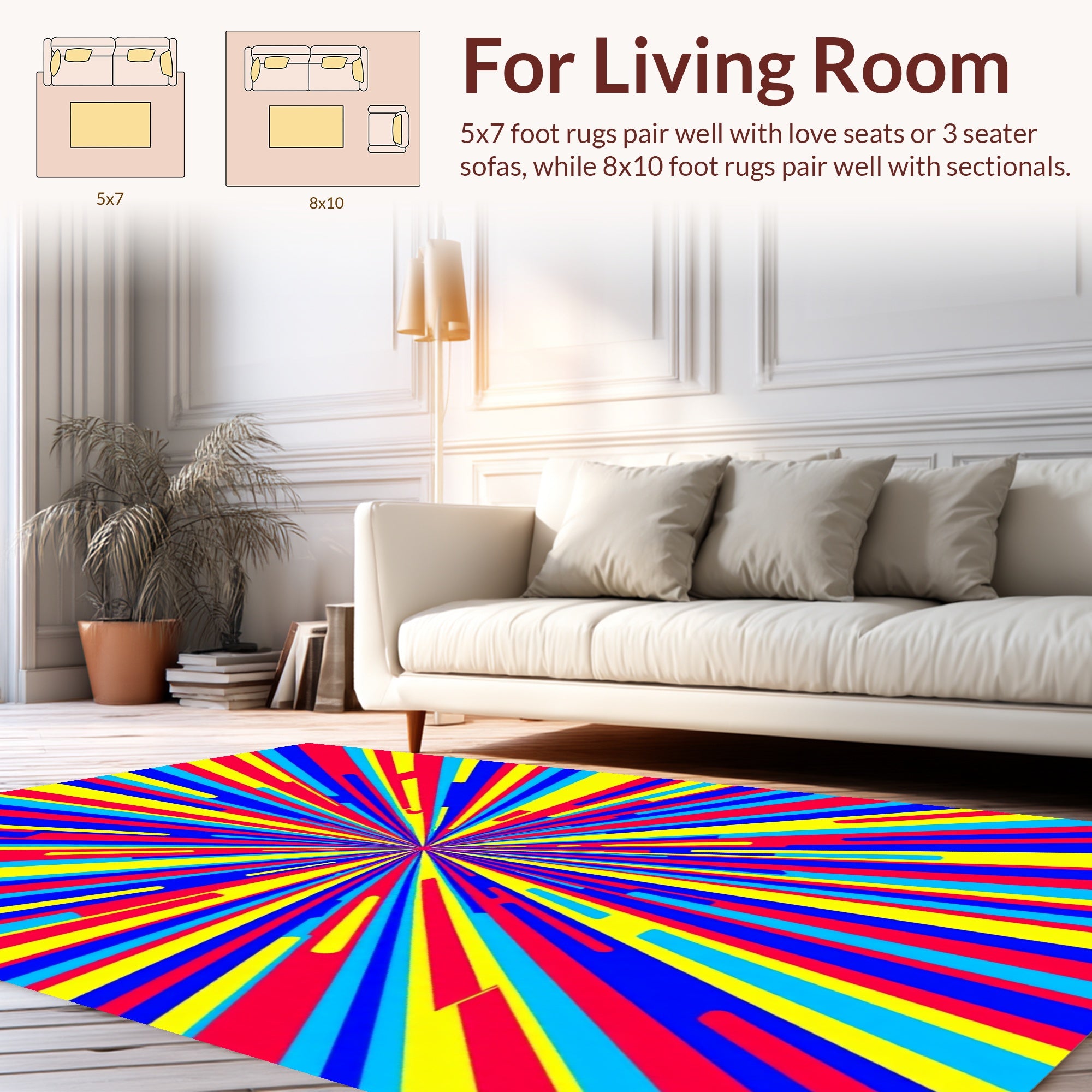Vibrant Burst Pattern Rug