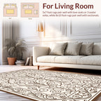 Elegant Floral Vine Scrollwork Design Rug