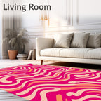 Vibrant Waves Abstract Pattern Rug
