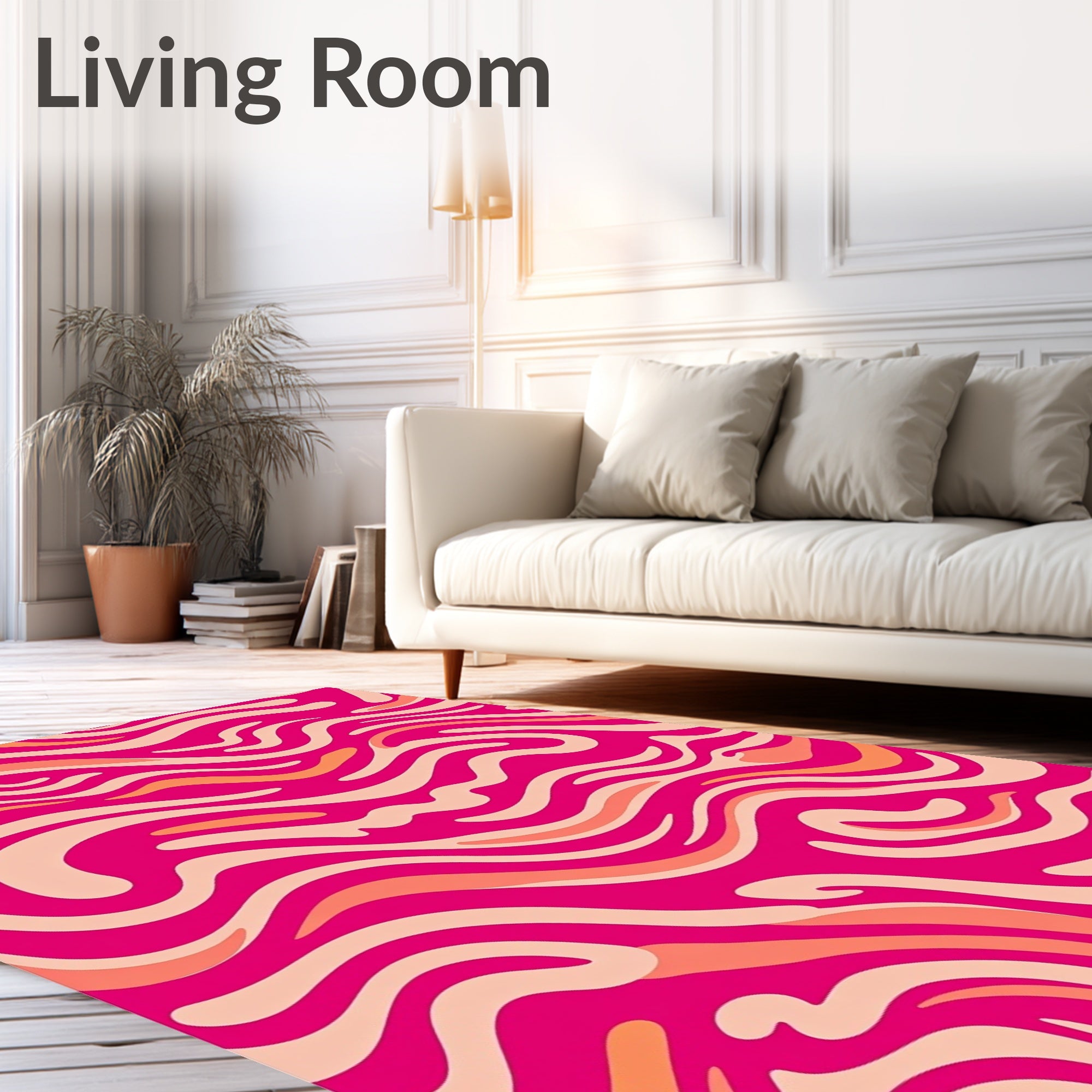 Vibrant Waves Abstract Pattern Rug