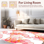 Organic Pink Orange Cloud Pattern Rug