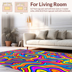 Vibrant Swirl Abstract Pattern Rug