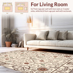 Vine and Rose Scrollwork Pattern Rug