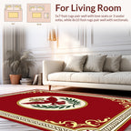 Regal Red Eagle Laurel Crown Rug