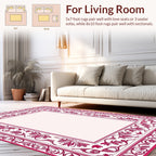 Elegant Floral Vines Frame Rug
