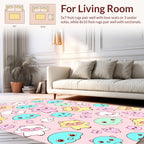 Cute Kawaii Monster Pattern Design Rug