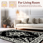 Classic Floral And Vine Scroll Design Rug