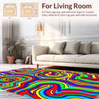 Vibrant Swirl Pattern Rug