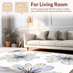 Soft Floral Pattern Watercolor Design Rug
