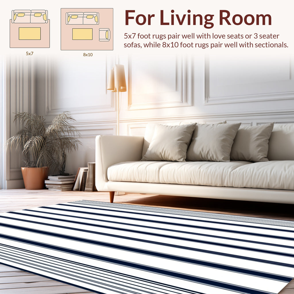 Bold Vertical Stripe Pattern Rug