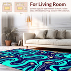 Oceanic Swirls Shells Pattern Rug