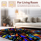 Explosive Colorburst Radial Art Rug