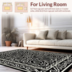 Intricate Floral Scrollwork Symmetry Rug