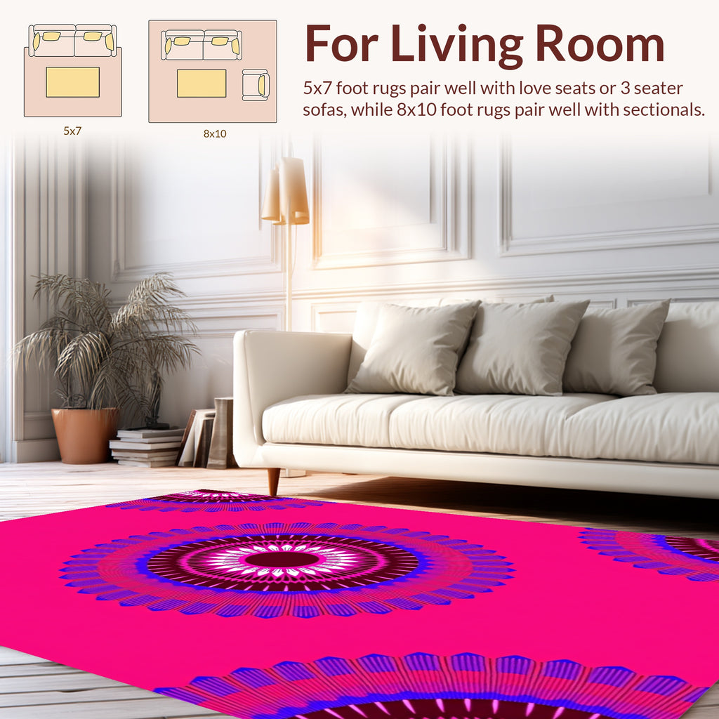 Vibrant Mandala Patterned Rug