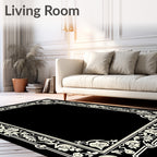 Classic Floral Border Design Rug