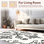 Ornate Floral Scrollwork Pattern Rug