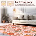 Vintage Floral Pattern In Warm Tones Rug