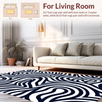 Abstract Swirling Lines Pattern Rug