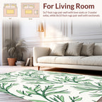 Botanical Greenery Branch Pattern Rug