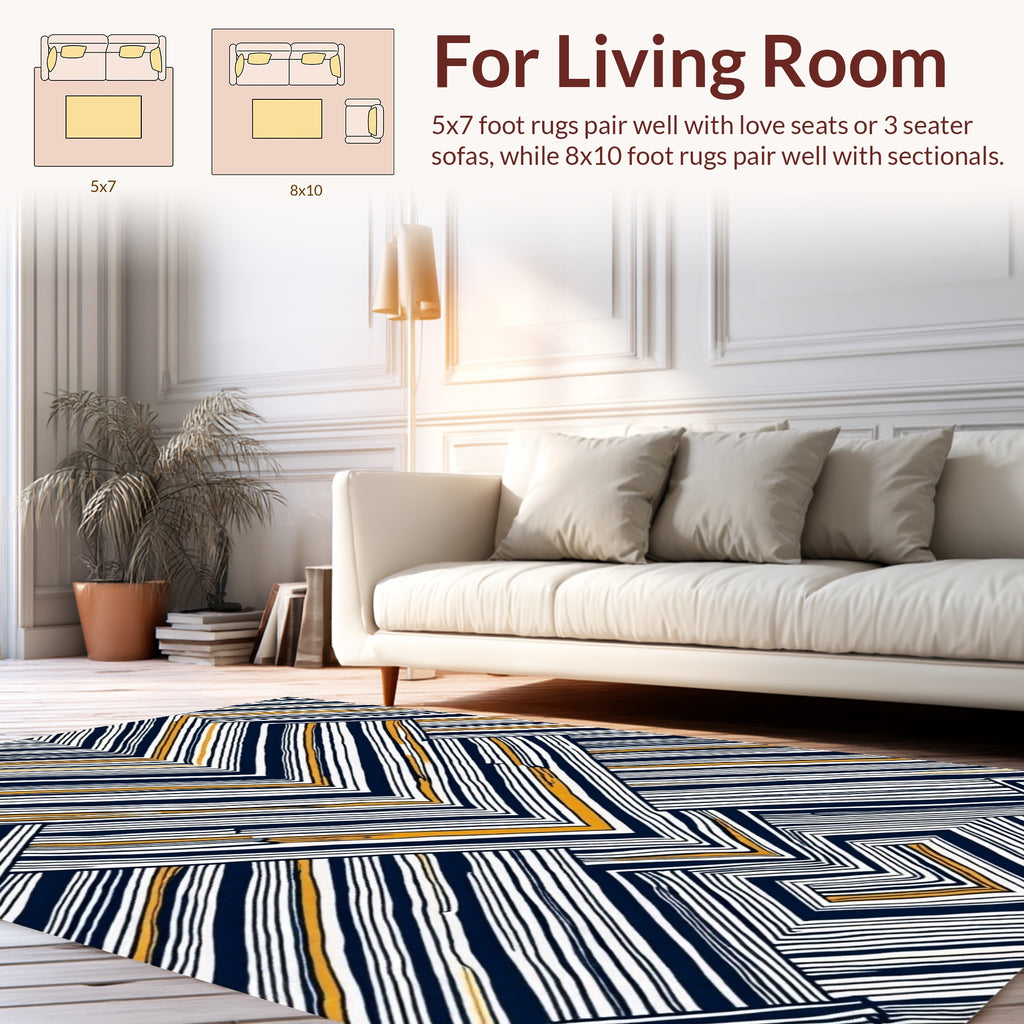 Abstract Chevron Stripes Pattern Rug