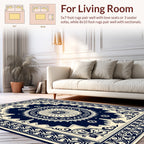 Intricate Floral Medallion Pattern Rug