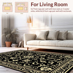Elegant Floral Scrollwork Pattern Rug