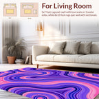Purple Pink Swirling Fluid Rug