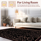 Art Nouveau Floral Outline Design Rug