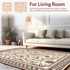 Elegant Floral Vine Scroll Pattern Rug