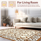 Elegant Floral Scrollwork Pattern Rug