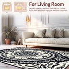 Intricate Circular Floral Mandala Pattern Rug
