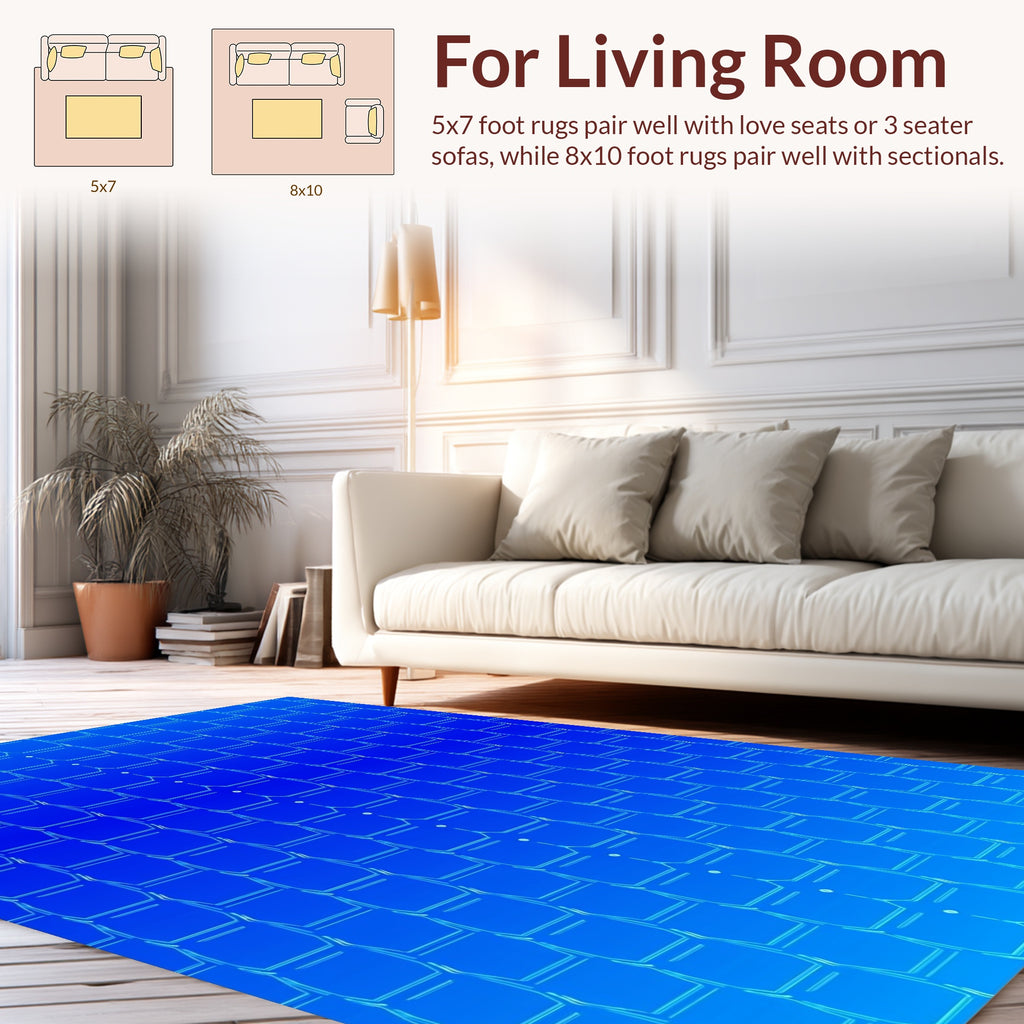 Geometric Gradient Hexagon Pattern Rug