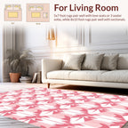Pink Petal Geometric Pattern Rug