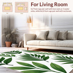 Leafy Branch Pattern Nature Print Rug