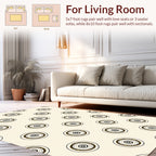 Concentric Circles Abstract Pattern Rug