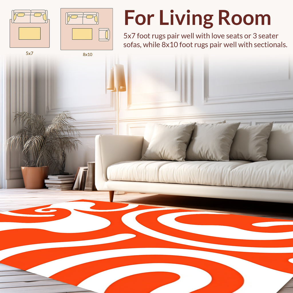 Abstract Organic Lines Pattern Rug