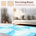 Whale Tail Abstract Ocean Pattern Rug