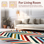 Retro Chevron Color Block Design Rug