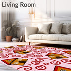 Whimsical Gingerbread House Swirl Rug
