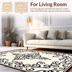 Classic Baroque Floral Scrollwork Rug
