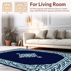 Intricate Floral Border Medallion Design Rug