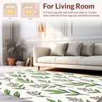 Botanical Leaf Blossom Pattern Rug